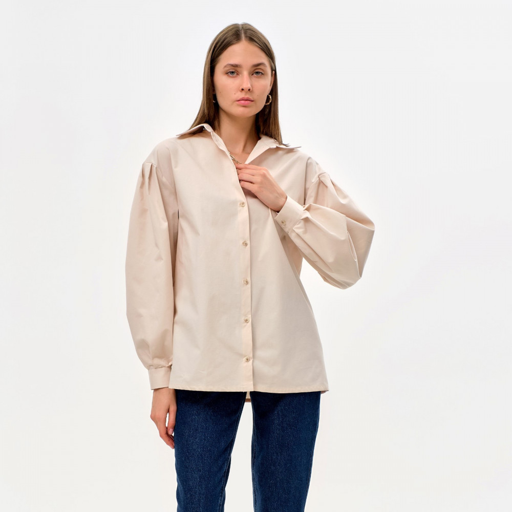 Рубашка женская с объёмными рукавами | Casual Collection | MINAKU
