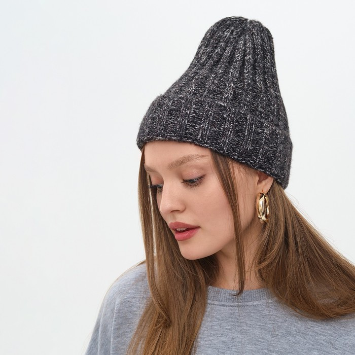 Шапка женская с подворотом | Hello, winter! | MINAKU