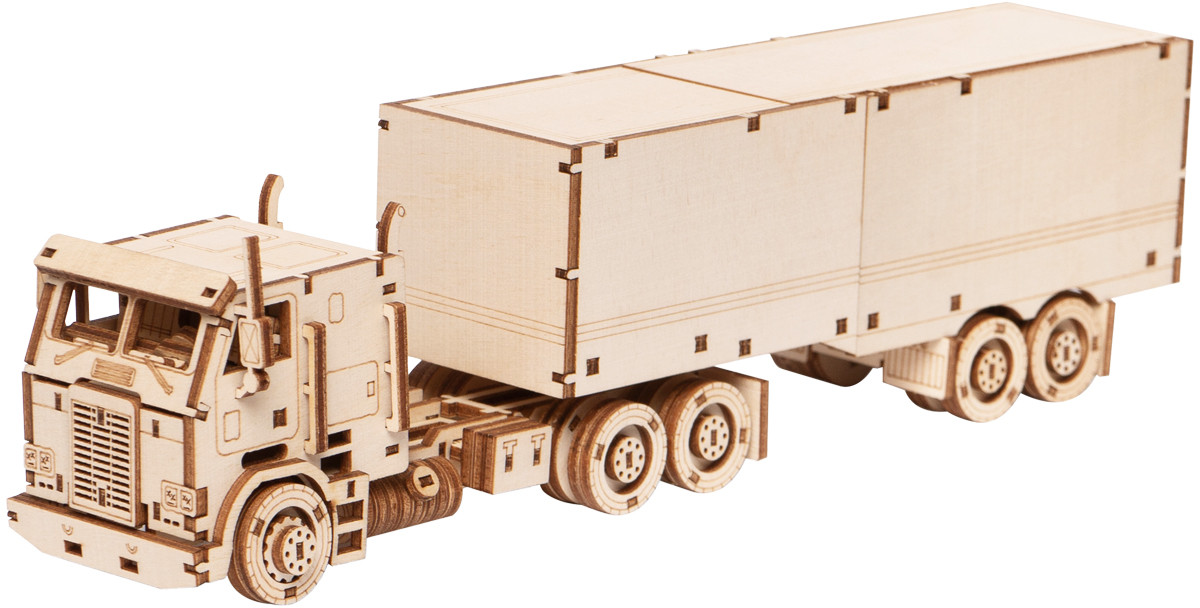 Конструктор деревянный «Тягач с фургоном» | Три совы