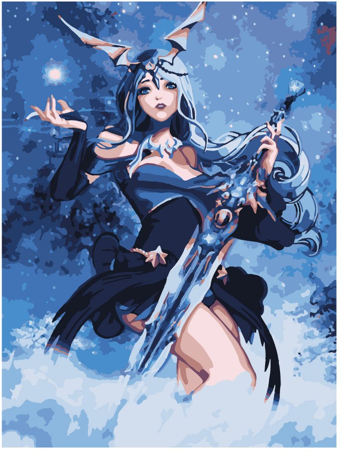 Картина по номерам «Воительница» | Lori