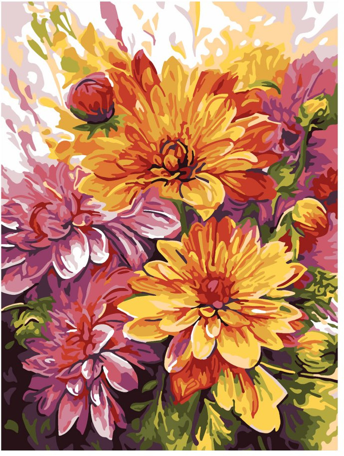 Картина по номерам «Осенний букет» | Lori