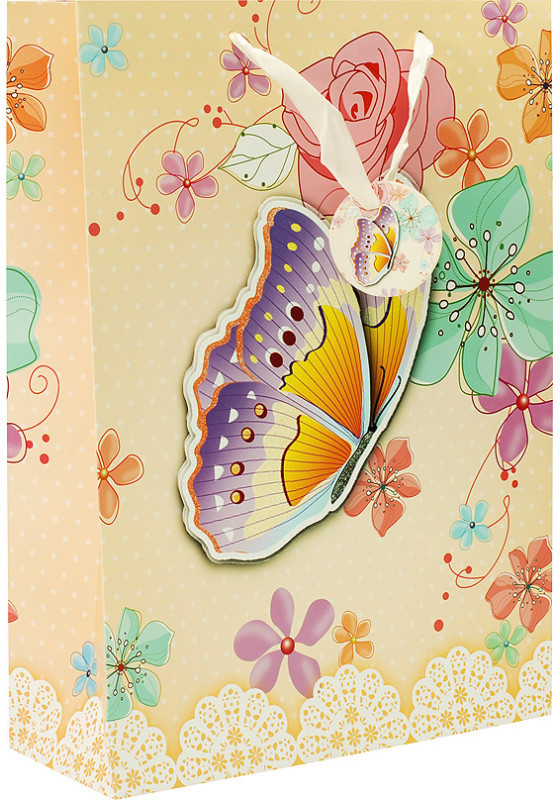 Набор пакетов подарочных «Бабочка в цветах» | Perfect Craft
