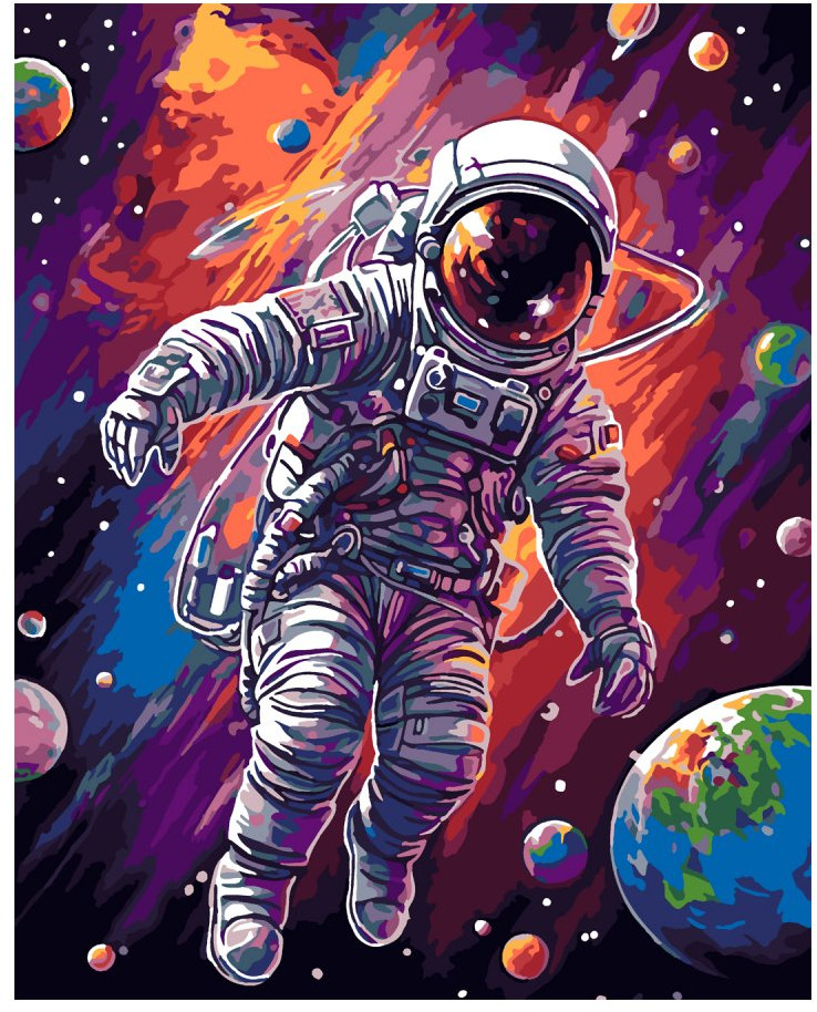 Картина по номерам «Космонавт» | Lori