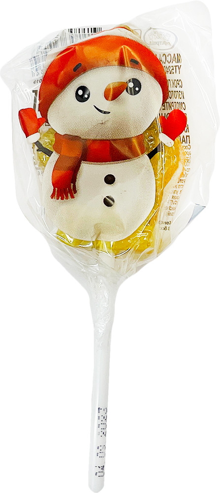 Карамель леденцовая на палочке «Елка-Снеговичок» | Конфитрейд
