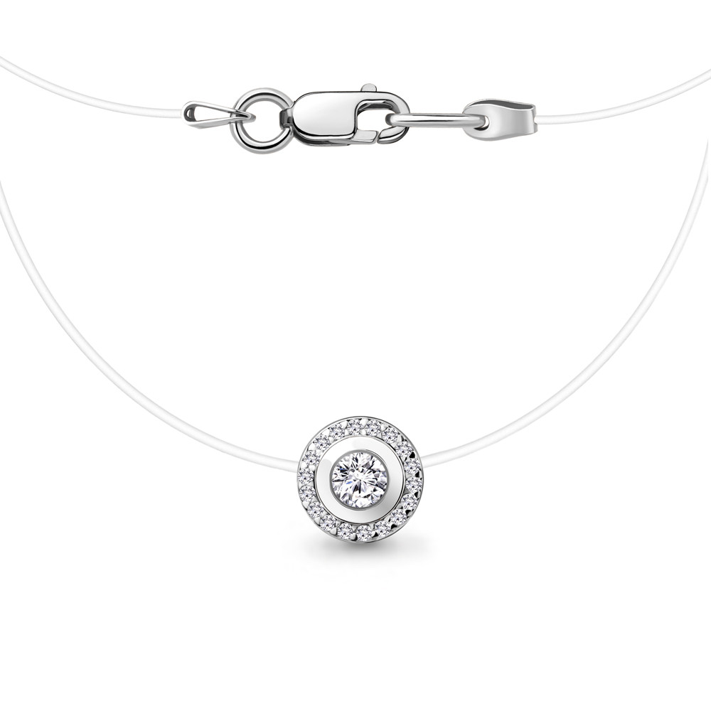 Колье из серебра с фианитами | Aquamarine