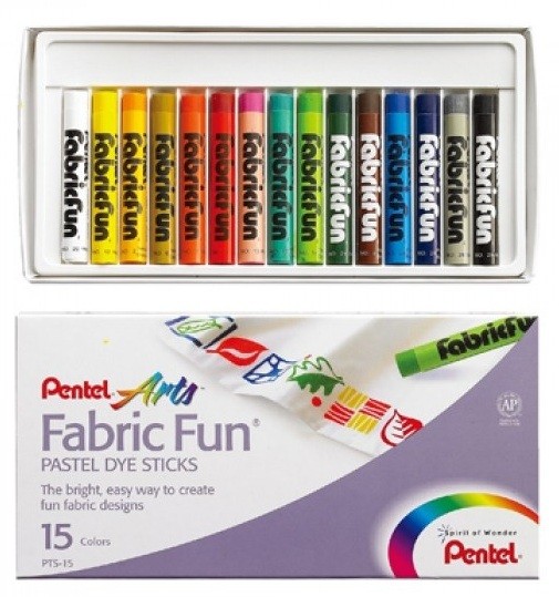 Пастель для ткани "FabricFun", 15 штук | Pentel