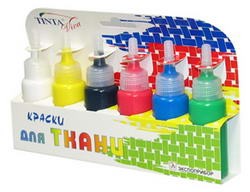 Краски для ткани, 6 цветов, 27мл/флакон | TINTA Viva