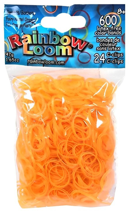 Набор резинок для плетения браслетов, пастельный оранжевый | Леденцы | Rainbow Loom