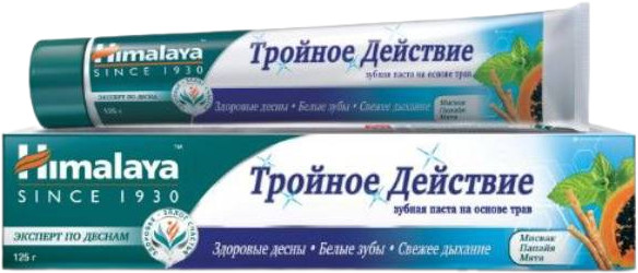 Зубная паста на основе трав «Тройное действие» | Himalaya Herbals