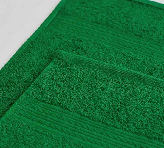 Полотенце махровое, с бордюром (50х90, цвет ярко-зеленый) | Ituma