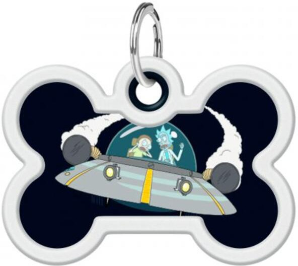 Адресник для собак и кошек с QR-паспортом «Рик и Морти 1» | Smart ID | Waudog