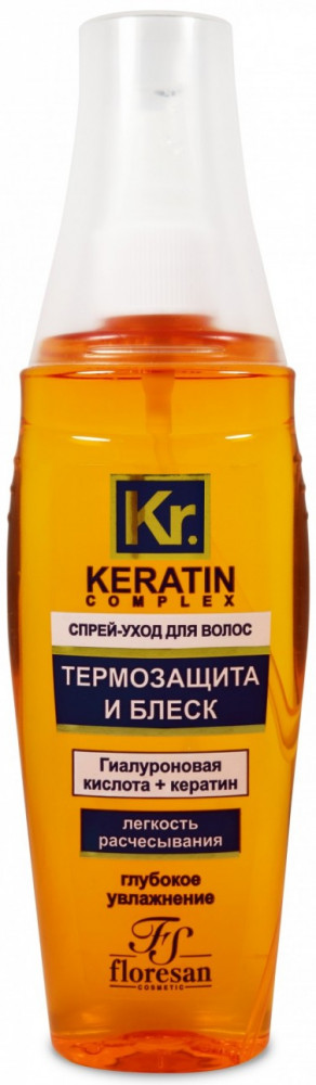 Спрей-уход для волос «Термозащита и блеск» | Keratin Complex | Floresan