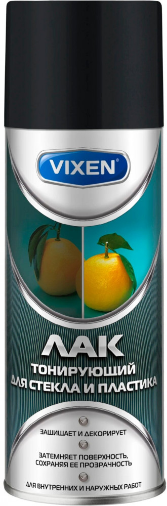 Лак тонирующий для стекла и пластика, черный | Vixen