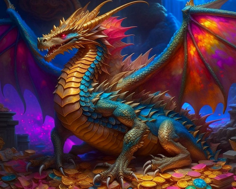 Картина по номерам «Дракон» | Арт Фея