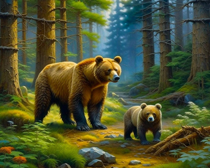 Картина по номерам «В глубине леса» | Арт Фея