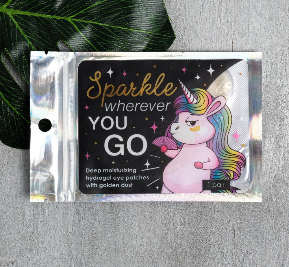 Патчи для кожи вокруг глаз гидрогелевые «Sparkle wherever you GO» | Радужный единорог | Beauty Fox