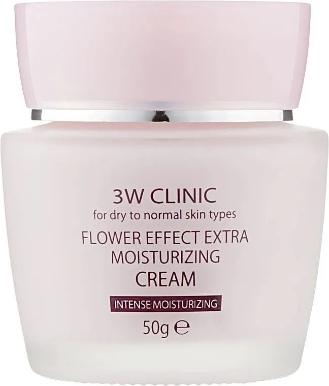 Крем для лица увлажняющий c экстрактом цветов «Flower Effect Extra Moisturizing Cream» | 3W CLINIC