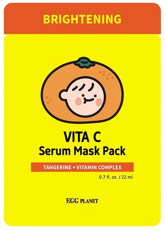 Маска тканевая для лица с экстрактом зеленого мандарина «Vita C» | Egg Planet | Daeng Gi Meo Ri