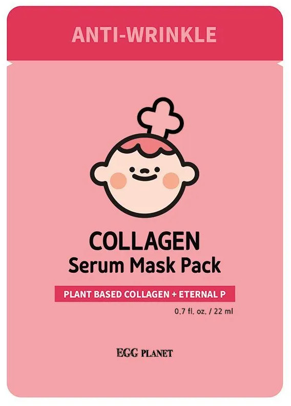 Маска тканевая для лица с коллагеном «Collagen» | Egg Planet | Daeng Gi Meo Ri