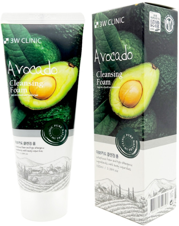 Пенка для умывания очищающая с авокадо «Avocado Cleansing Foam» | 3W CLINIC