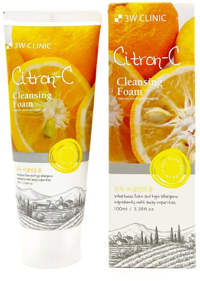 Пенка для умывания очищающая с юдзу «Citron-C Cleansing Foam» | 3W CLINIC