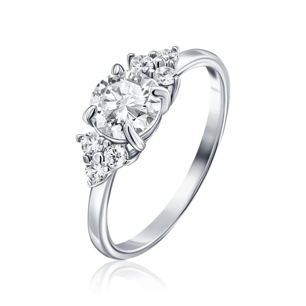 Кольцо из серебра с фианитами | Lucente Silver