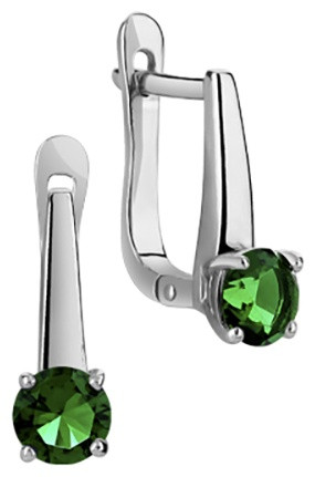 Серьги из серебра с алпанитами | Lucente Silver