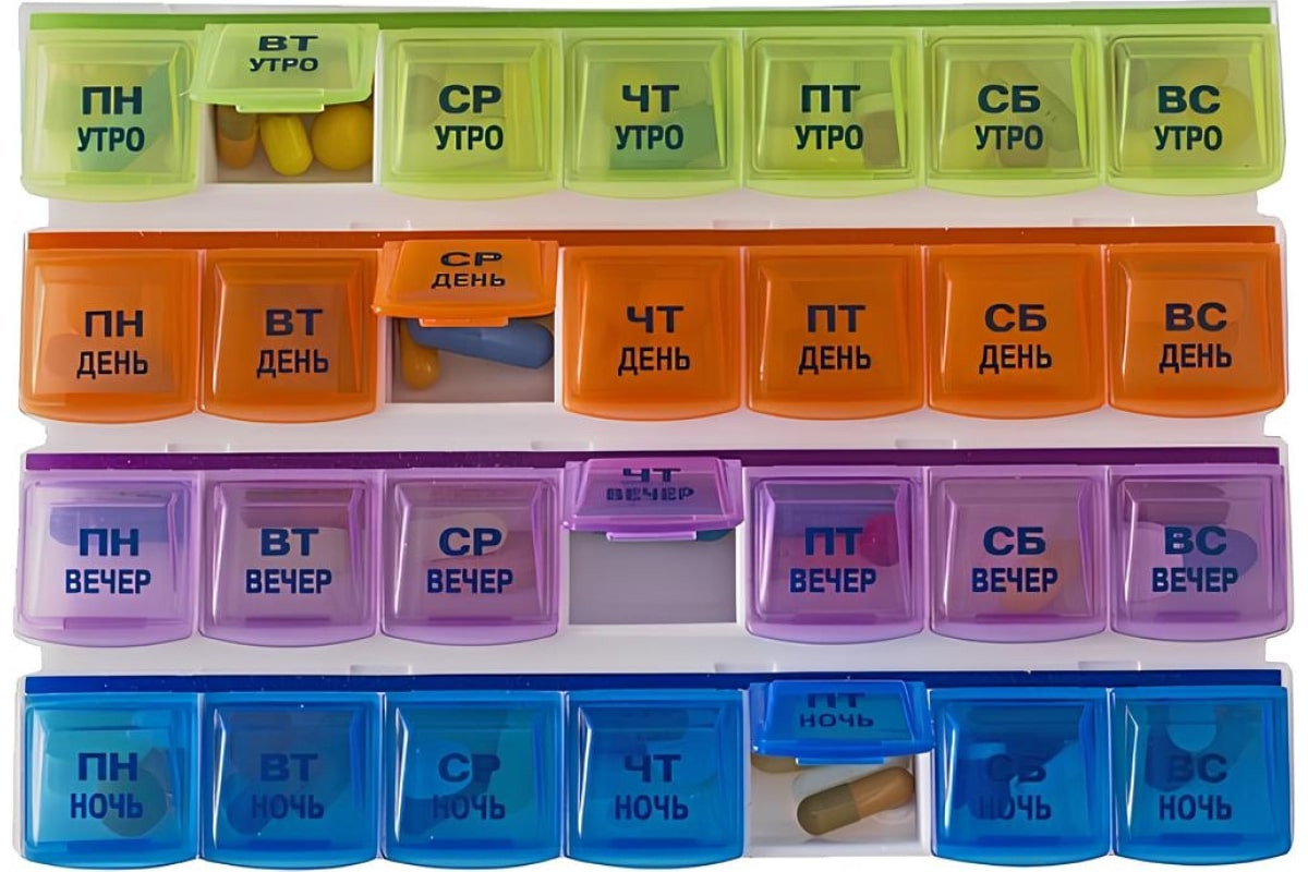 Таблетница на неделю «Домашняя» | Пилюля