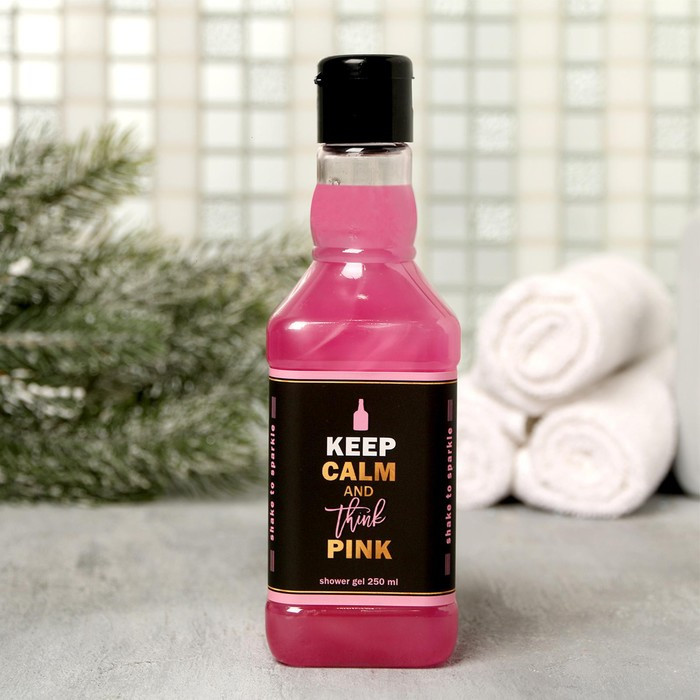 Гель для душа с ароматом сладкого вермута «Keep calm and think pink» | Алкоголь | Чистое счастье