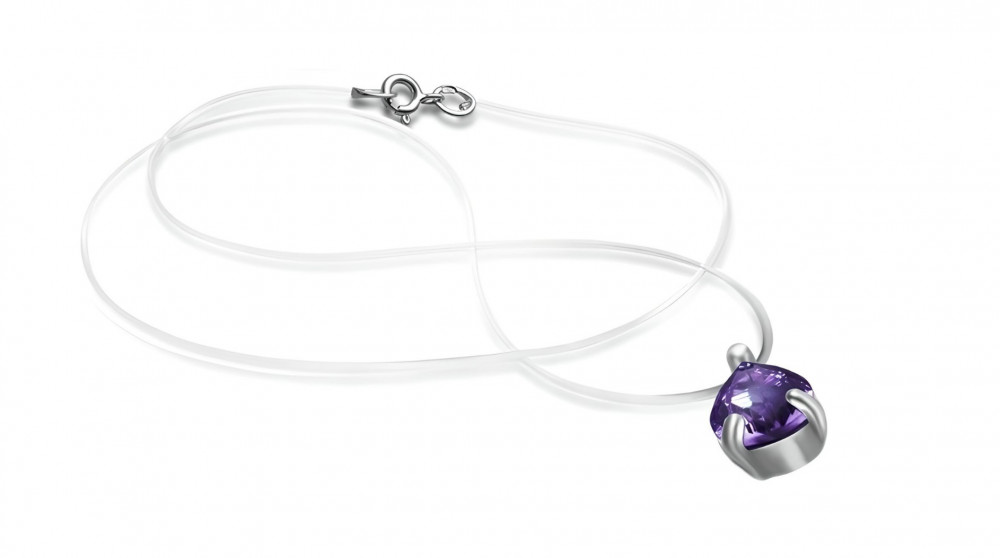 Колье из серебра с фианитом | Lucente Silver