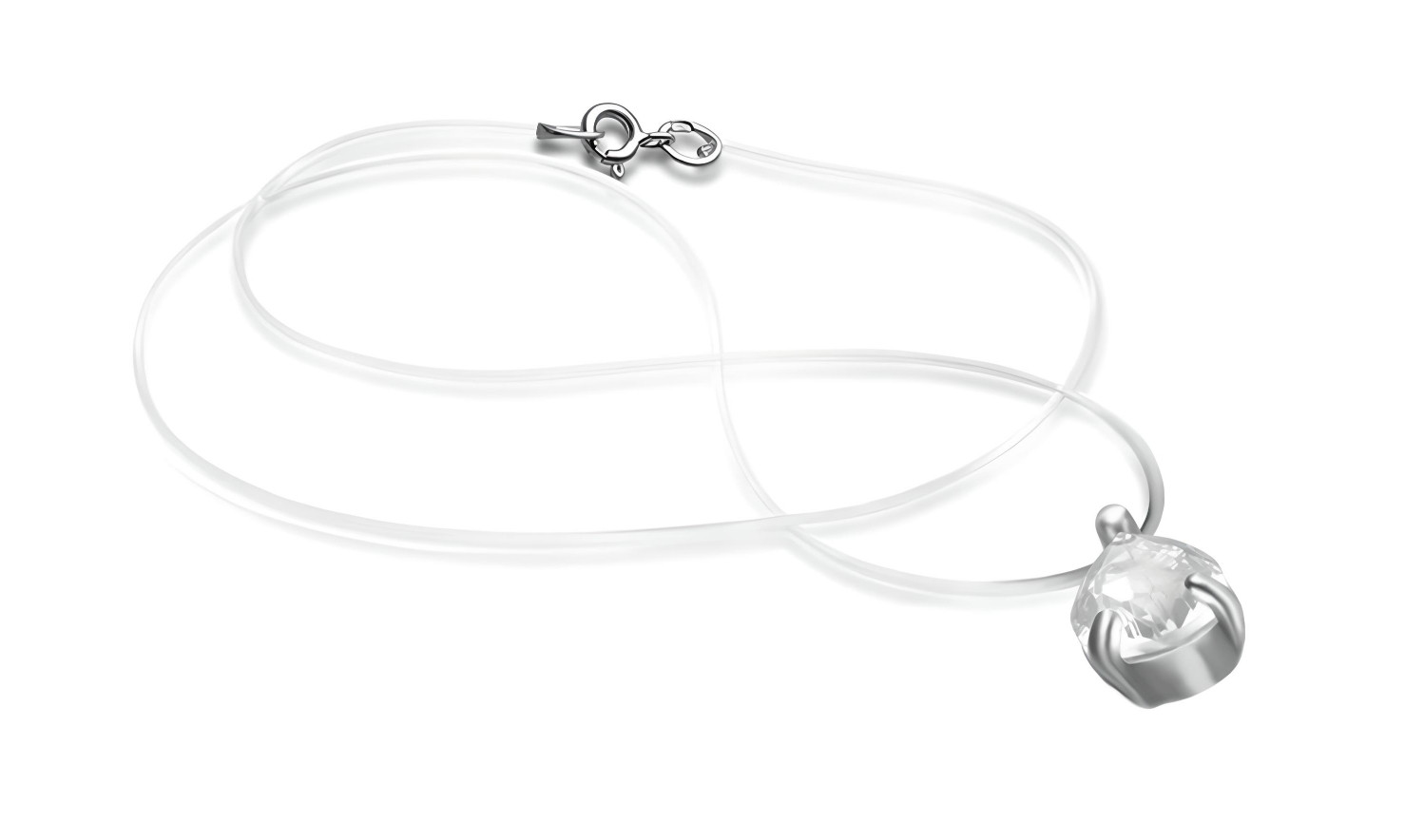 Колье из серебра с фианитом | Lucente Silver