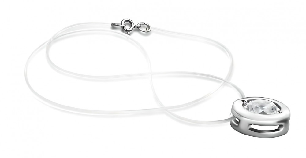 Колье из серебра с фианитом | Lucente Silver