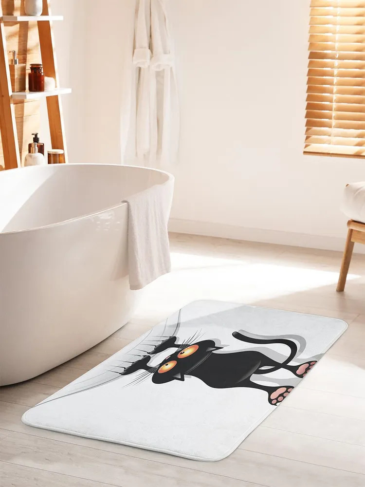 Коврик для ванной комнаты «Кот-шкодник» | Кот-шкодник | JoyArty