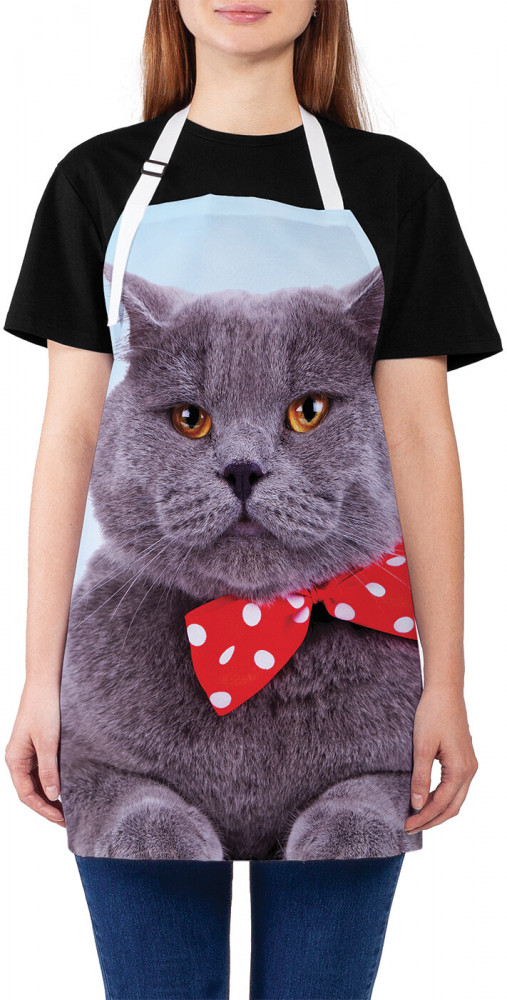 Фартук «Шотландская вислоухая» | Серый тема шотландская вислоухая | JoyArty