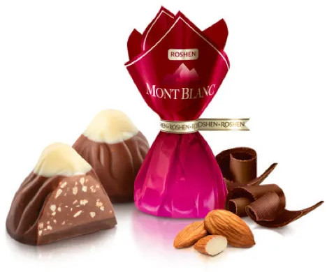Конфеты с карамелизированным миндалем «Mont Blanc» | Roshen