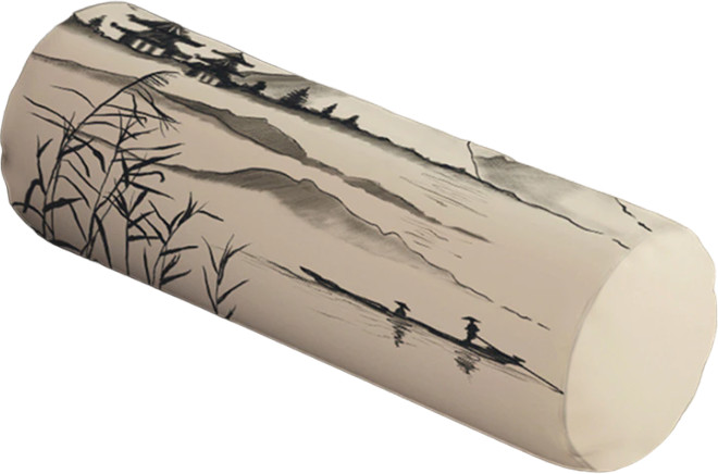 Подушка декоративная «Прогулка на лодке в Японии» | Прогулка на лодке в Японии | JoyArty