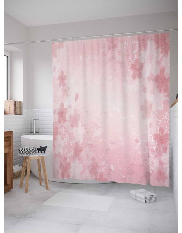 Штора для ванной «Вьющиеся цветки» | Вьющиеся цветки | JoyArty