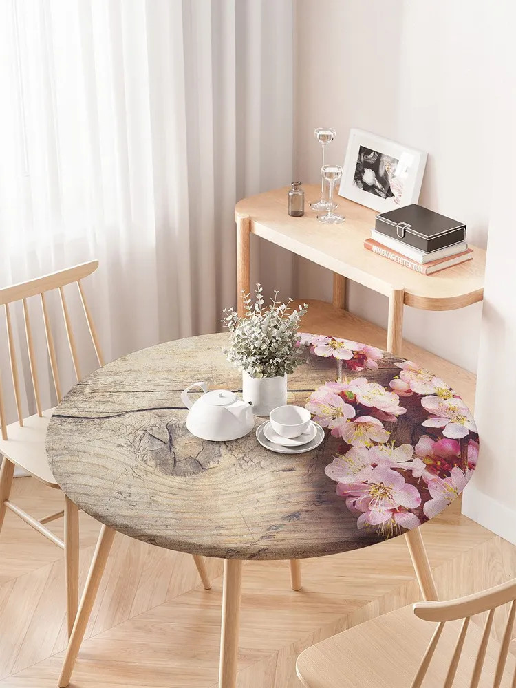 Скатерть на резинке «Цветки вишни» | Цветки вишни | JoyArty