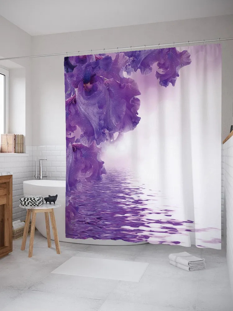 Штора для ванной «Цветочный океан» | Цветочный океан | JoyArty