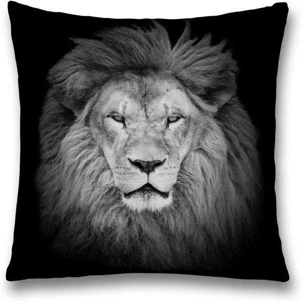 Наволочка декоративная «Мудрый лев» | Мудрый лев | JoyArty