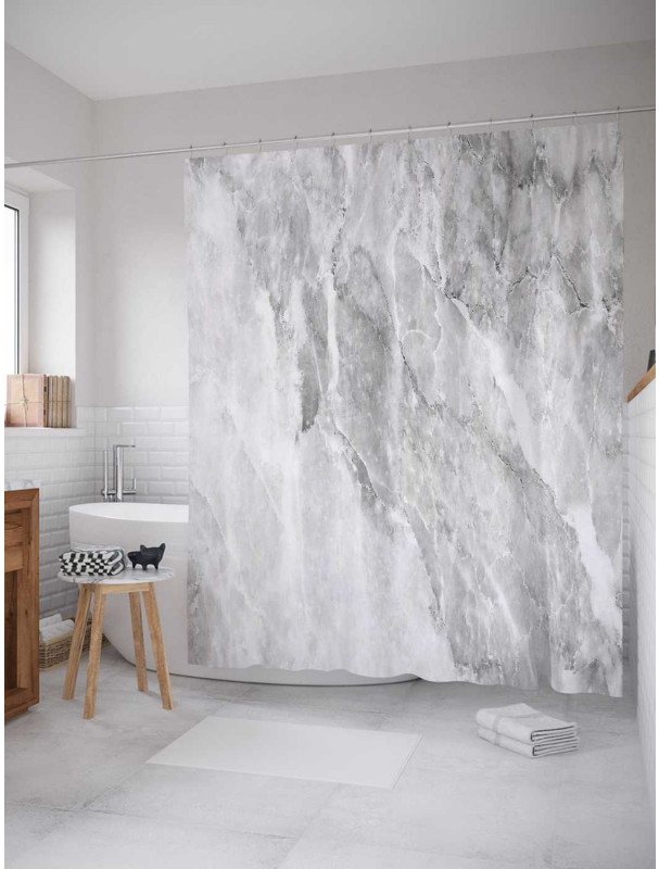 Штора для ванной «Мраморный узор» | Мраморный узор | JoyArty