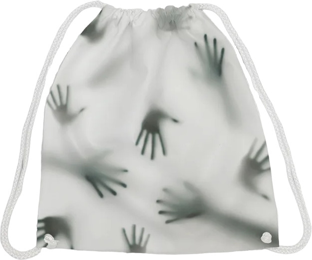 Сумка-мешок для сменной обуви и спортивной одежды | Руки призраков | JoyArty