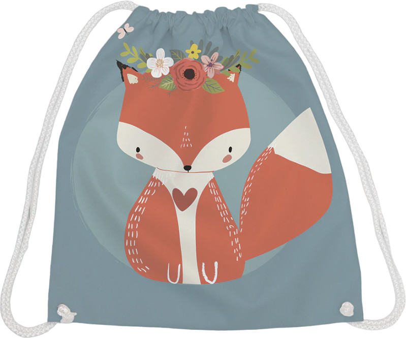 Сумка-мешок для сменной обуви и спортивной одежды | Скромная лисичка | JoyArty