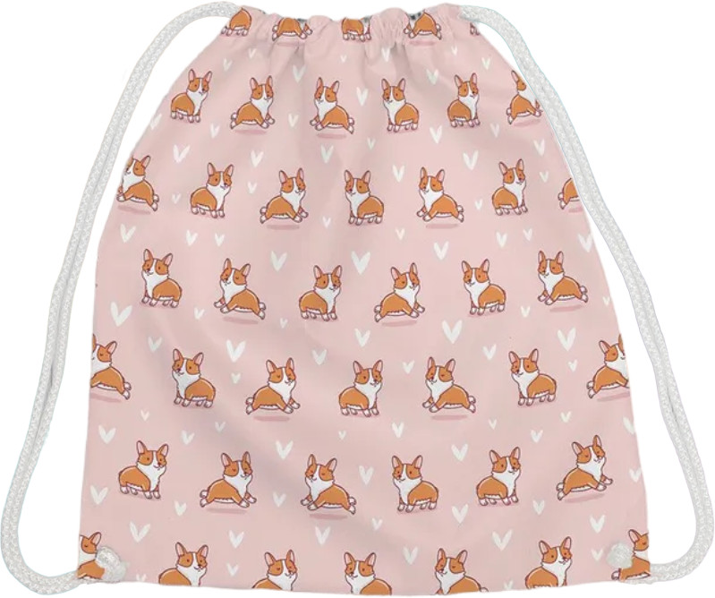 Сумка-мешок для сменной обуви и спортивной одежды | Корги королевы | JoyArty