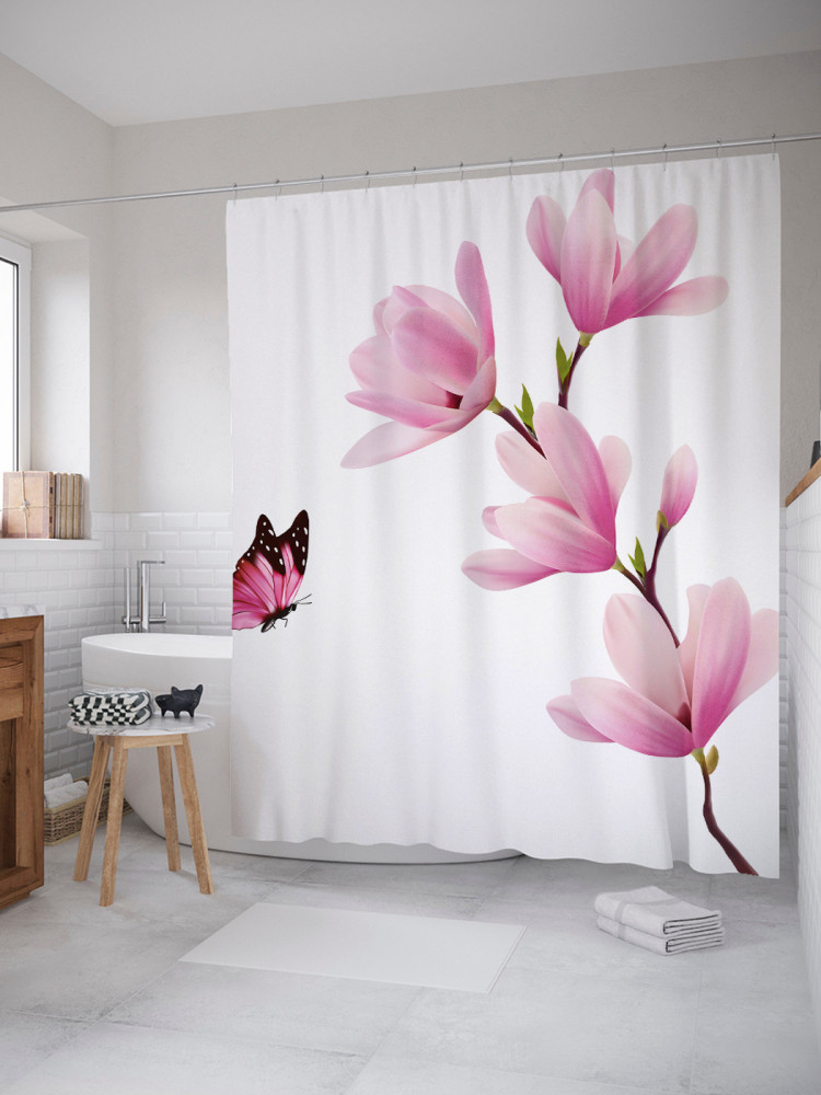 Штора для ванной «Одинокая орхидея» | Одинокая орхидея | JoyArty