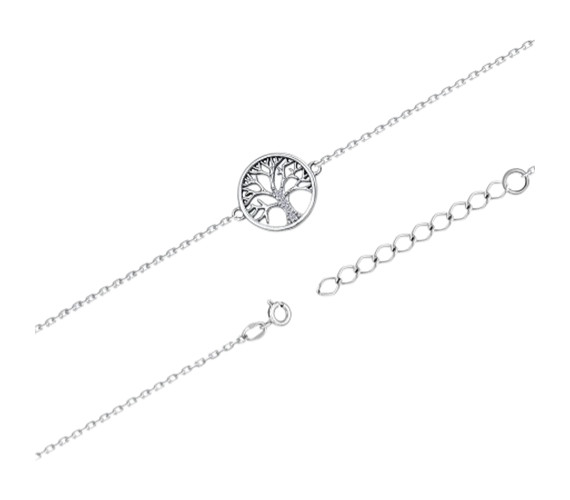 Браслет из серебра с фианитами | Lucente Silver