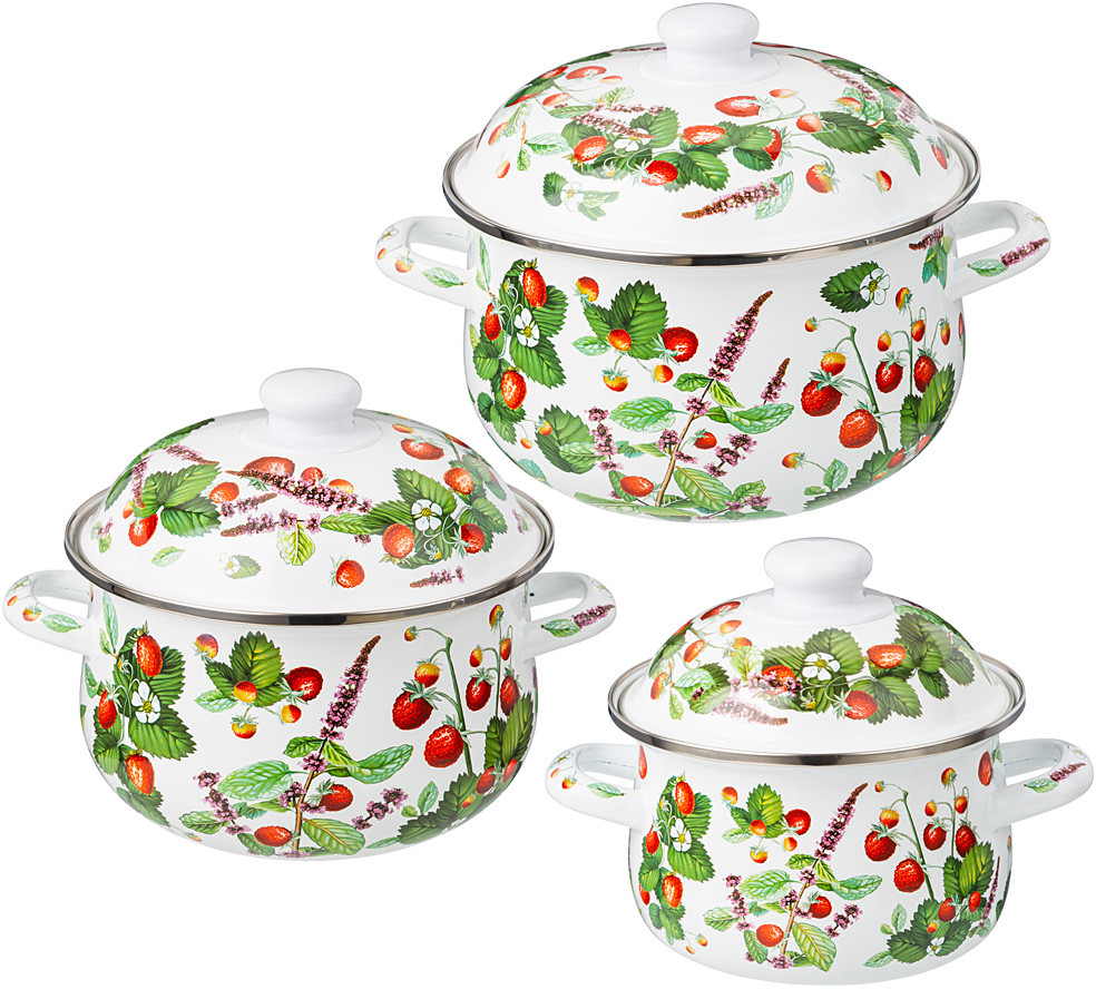 Набор кастрюль с крышками «Фруктовая корзина» | Фруктовая корзина | Agness