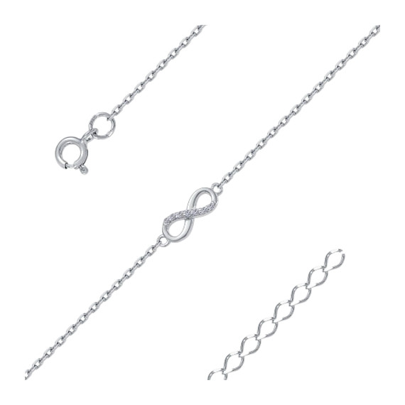 Браслет из серебра с фианитами | Lucente Silver