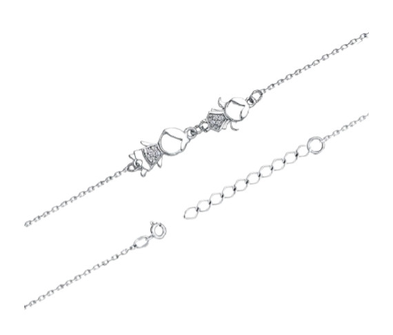 Браслет из серебра с фианитами | Lucente Silver