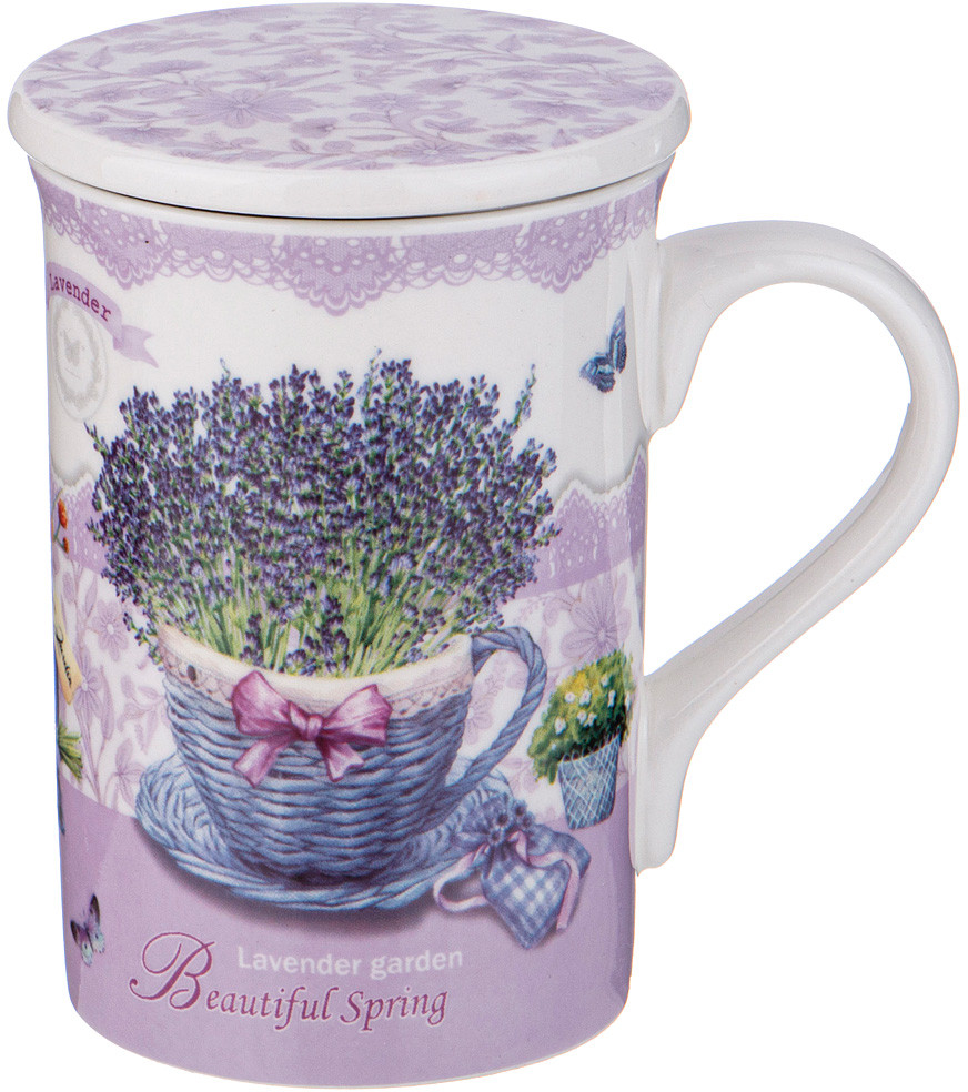 Кружка заварочная с ситечком | Лавандовая весна | Lefard